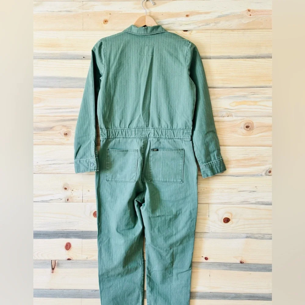 Lee vintage striped fitted Unionnalls from Free People Olive Green Jumpsuit